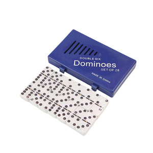 Coloful Domino con Match Color Plastic Red Green Blue Black Box Puzzle Juego de mesa Double 6 Domino Set - Product Image 6