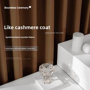 Rideaux occultants en chenille cachemire, nouveau style mi-siècle, tissu velours, <span class=keywords><strong>chambre</strong></span> à coucher, salon, sur mesure, motif uni - Product Image 3