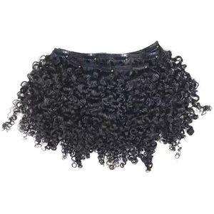 Extensions de cheveux à clips bouclés crépus de 22 pouces, 26 couleurs, vente chaude, 100% cheveux vierges russes, 7 clips, styles ondulés droits - Product Image 6