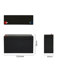 Boîtier de batterie de démarrage de moto 6V 10Ah Li-ion LiFePO4 18650 12.8V 6.4V vide en plastique ABS pour batterie au lithium
