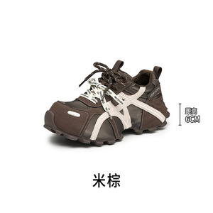 Baskets compensées à semelle épaisse pour femme, style Dad Sneakers, collection Printemps-Été 2026, rehaussantes, antidérapantes, à lacets - Product Image 5