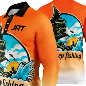 <span class=keywords><strong>Polo</strong></span> da Pesca Personalizzate con Sublimazione ad Asciugatura Rapida, Logo Personalizzato, Protezione UV per Uomo - Product Image 2