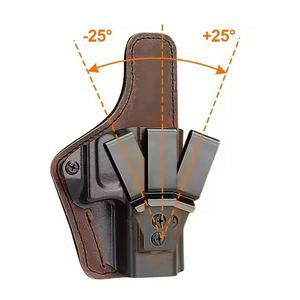Funda IWB Kydex para portación oculta con la mano derecha, de neopreno híbrido y cuero, para caza, compatible con G19/19x 44/45 23/32 - Product Image 5