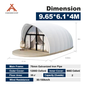Tente de safari de luxe Kawagebo <span class=keywords><strong>Kamp</strong></span> 10*6*4M en forme de coquille élégante avec salle de bain pour le glamping et les centres de villégiature - Product Image 6