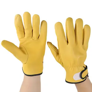 Venta al por mayor Guantes de cuero de soldadura resistentes al desgaste Soldadura Anti escaldado Guantes de protección laboral