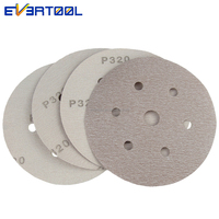 Disques de ponçage auto-agrippants EVERTOOL pour peinture, papier abrasif à sec avec support auto-agrippant pour une productivité élevée