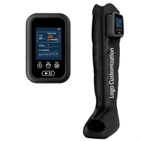 Masseur de jambes sans fil Kangwanjia MF-8531-6B à compression, contrôle de la minuterie, gonflage séquentiel pour soulager la raideur des jambes, intégré