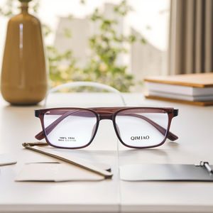 <span class=keywords><strong>Gafas</strong></span> ópticas cuadradas Tr90 al por mayor, diseño sencillo a la moda para caras miopes, patrón sólido, combinación con Forma <span class=keywords><strong>de</strong></span> cara <span class=keywords><strong>de</strong></span> diamante - Product Image 1