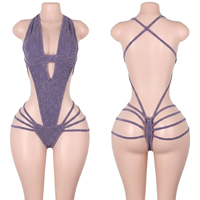 Vêtements de danse exotiques, combinaisons scintillantes en fil d'argent, sous-vêtements de pole dance à nouer, tenues brillantes pour les soirées et les spectacles sur scène