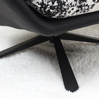 Fauteuil pivotant moderne AOMISI en tissu, avec fonction de rotation, pour salon, chambre, extérieur, meubles de maison