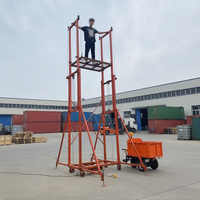 Échafaudage électrique de 8 m, décoration intérieure, chantier de construction, plateforme élévatrice mobile portable, élévateur pliable