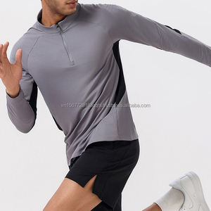 Conjunto Deportivo de Manga Larga con Estampado de Forro Polar, Cuello Redondo, Cremallera, Secado Rápido, Anti-UV, Transpirable, Camiseta para Montañismo - Product Image 3