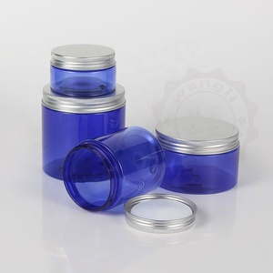 Envase Circular Transparente Azul de <span class=keywords><strong>Boca</strong></span> Ancha para Crema, de PET, con Tapa de Aluminio o Plástico, Multicapacidad, para Cosméticos - Product Image 5