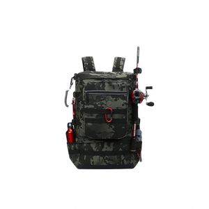Sac à dos de pêche BSCI avec porte-canne, grande capacité, multifonctionnel, imperméable, adapté au camping - Product Image 5