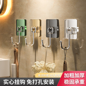 Modern Adhesive Hook Strong No Drill Wall Mounted Clothes Hanging Hook For Bathroom Kitchen Living Room - Product Image 3