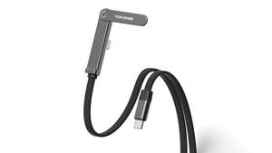 Support de téléphone CarPlay plat en nylon tressé haute puissance avec logo personnalisé, câble de données USB à charge rapide Type C 240W - Product Image 3