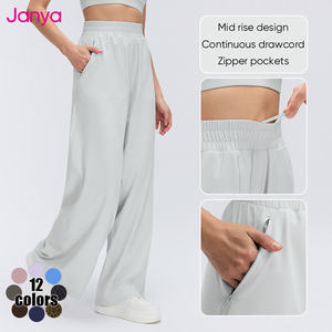 Pantalones Deportivos Janya 2026 <span class=keywords><strong>para</strong></span> Mujer, Transpirables, de Secado Rápido, Cintura Elástica, Corte Holgado, Pierna Recta y Ancha, Estilo Casual - Product Image 3