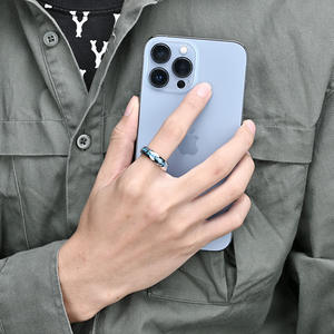 Anillo mágico de acero de titanio que brilla en la oscuridad, patrón de letras, regalo de joyería de moda unisex - Product Image 4