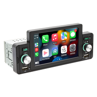 Autoradio Bluetooth universel USB 5 pouces avec Carplay et Android Auto sans fil, écran tactile simple DIN, autoradio stéréo 1 DIN