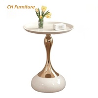Table d'appoint moderne de luxe Design de taille unique pour la maison Table basse d'angle française contemporaine Meubles décoratifs en métal