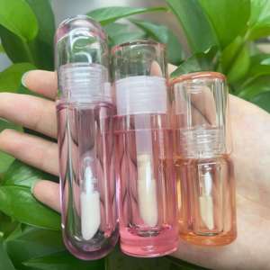 Màu hồng rõ ràng <span class=keywords><strong>Lipgloss</strong></span> ống 5ml bao bì nhựa rỗng Lip glaze <span class=keywords><strong>container</strong></span> mỹ phẩm cho vẻ đẹp - Product Image 1