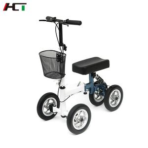 ホットセール！操縦可能な経済的な折りたたみ式スチール製ニーウォーカー（バスケット付き）、松葉杖の代替、障害者用ニーウォーカー - Product Image 2