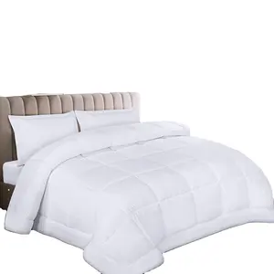 Queen Comforter Set with 2 Pillow Shams - Bedding Comforter Sets - Down Alternative White Comforter - Soft and Comfortable