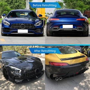 ชุดแต่งคาร์บอนไฟเบอร์แบบเปียกสีดำ รุ่น Black Series สำหรับรถเบนซ์ AMG GT ปี 2015-2023 ประกอบด้วยกันชนหน้า/หลัง สเกิร์ตข้าง และฝากระโปรง - Product Image 2