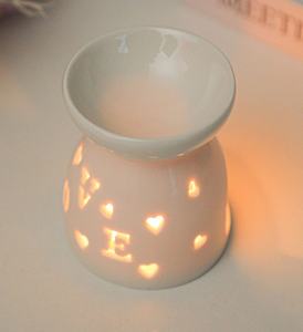 Brûleur d'huile en céramique aromatique pour la maison Brûleur de cire de parfum avec parfum de thé Encens aromatique Bougeoir à bougie chauffe-plat pour le printemps - Product Image 6