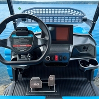 Carrito de Golf Eléctrico Personalizado con Seis Asientos Delanteros, Batería de Litio, Homologado para Circular por la Calle, Modelo Certificado para Turismo y Campos de Golf