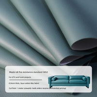 Tissu en cuir PU ignifuge de qualité britannique, épaisseur 0,9 mm, avec support en coton style nappe, pour hôtels et KTV, cuir synthétique
