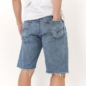 Shorts en jean pour homme, style charpentier, double genou, vintage, baggy, patchwork, streetwear d'été, personnalisables, vente en gros - Product Image 2