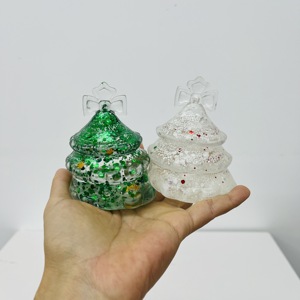 Squishy Arbre de Noël à paillettes rempli de maltose, à remontée lente, anti-stress, jouet à presser, entrepôt USA - Product Image 6