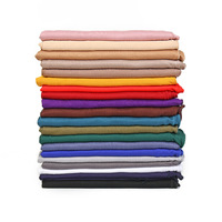 Haute qualité modal couleur unie longue écharpe foulard respirant doux mercerisé pour l'été département musulman en gros