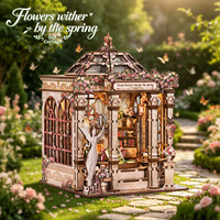 Kit de puzzle en bois 3D pour coin lecture, maison de poupée miniature, modèle de construction DIY, boîte à musique avec lumière LED, décoration d'intérieur, cadeau fait main