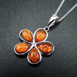 Collar con colgante de flor de Plumeria de madera <span class=keywords><strong>Koa</strong></span> joyería Hawaiana de Plata de Ley 925 - Product Image 2