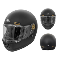 Nouveau casque de moto rétro vintage unisexe demi-face avec fermeture à dégagement rapide certifié ECE