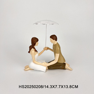 Vente en gros de poupée en résine mariée marié, décoration de mariage, <span class=keywords><strong>figurine</strong></span> décorative pour couple, dessin animé, câlin, cadeau de Saint-Valentin pour couples - Product Image 4