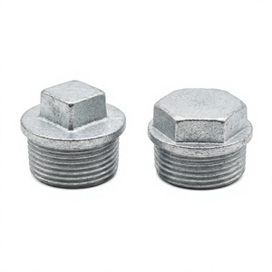 Bouchon de tuyau en fonte malléable galvanisé à filetage extérieur, sans bavure, pour l'étanchéité des conduites d'incendie - Product Image 1