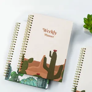 Impressão de caixa personalizada, agenda semanal sem data, calendário, caderno, agenda semanal