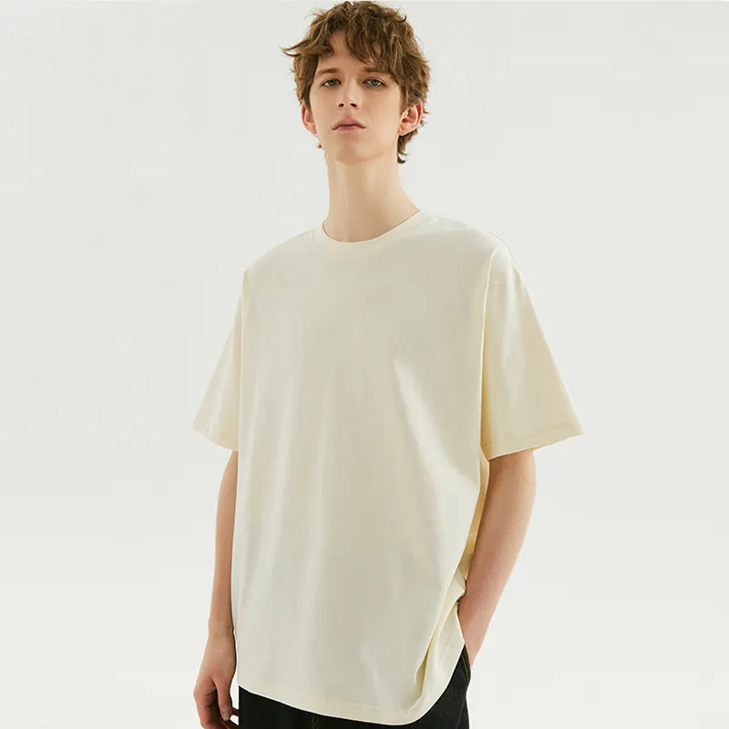 Camiseta lisa con diseño de logotipo personalizado para hombre, Camisa de algodón Pima de gran tamaño, barata, a granel