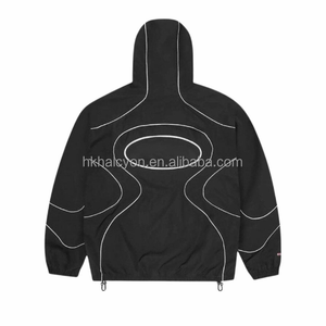 <b>Black</b> new style American fashion brand sport coat, men's and women's <b>windbreaker</b> jacket - Product Image 3