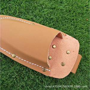 Estuche de cuero de vaca grande Mountain Wisteria para tijeras de podar, bolsa para herramientas de jardín, color rojo y color original - Product Image 5