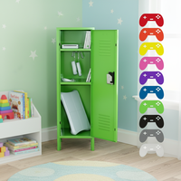 Casier métallique pour enfants, armoire à une porte en acier, casier scolaire pour enfants, utilisation en garderie ou à domicile