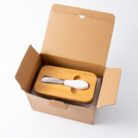 Beurrier carré en verre avec couvercle, élégant et transparent, pour comptoir, avec couteau et joint en silicone de haute qualité