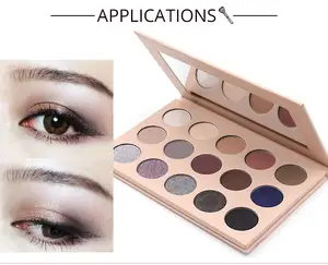 Palette de fards à paupières, couleur grise vibrante et mate, couleurs, maquillage, vente en gros