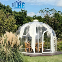Dôme gonflable commercial transparent moderne en forme de bulle pour hôtels et événements extérieurs