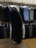Costume Homme Cintrée à Pli Simple pour Dîner, Cérémonie ou Mariage, Ensemble 3 Pièces Italien de Haute Qualité