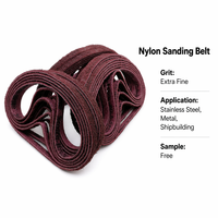 Cinta de Lijado Abrasiva de Nylon para Pulido Uniforme de Paneles de Pasamanos de Acero Inoxidable, Acabado Satinado para Equipos de Construcción