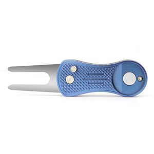 <b>Golf</b> Folding Ball Marker Divot Tool Zinc Alloy Magnetic 25mm With Logo Repair Grass - Product Image 3
